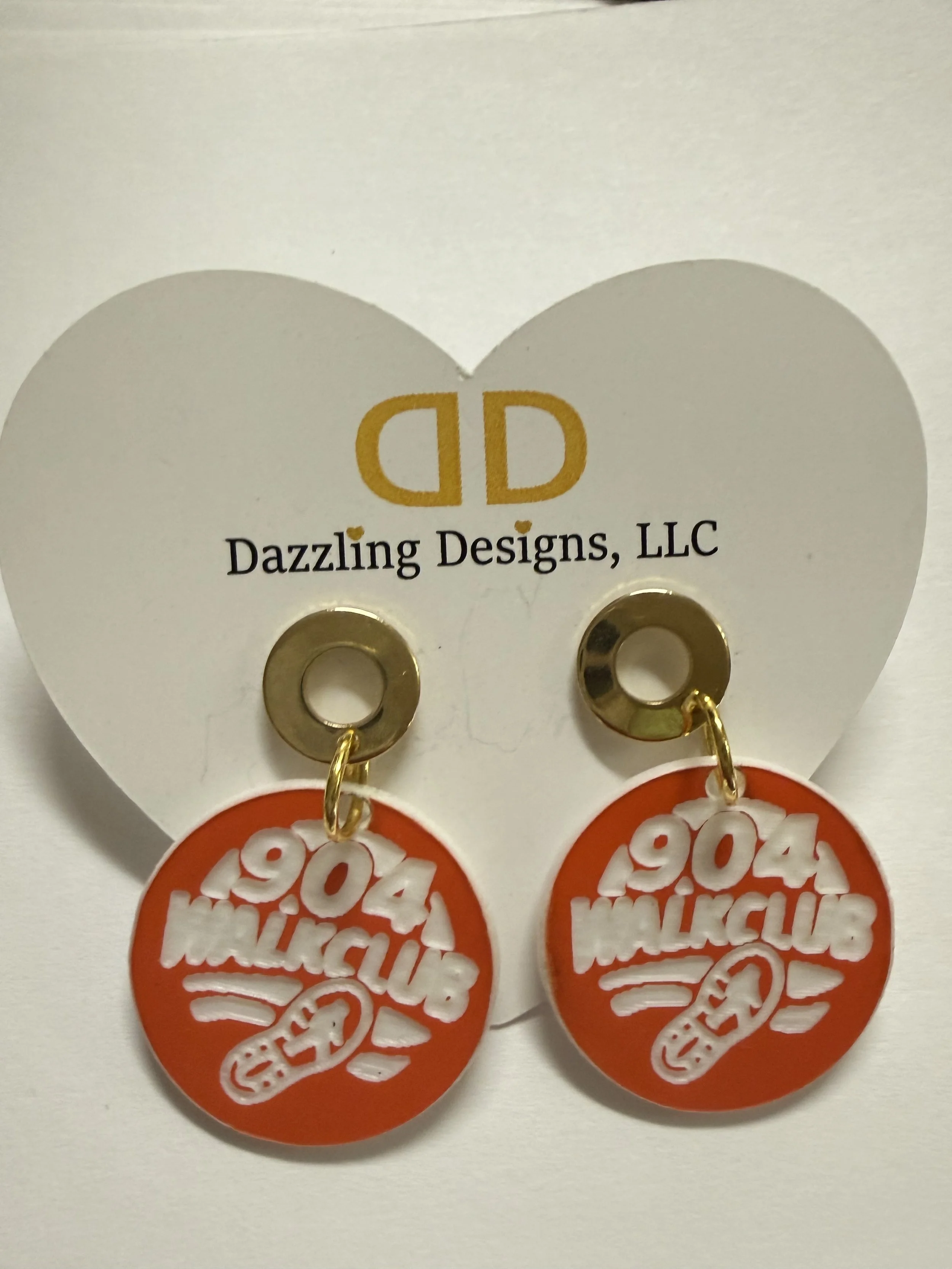 904 Walk Club Orange Earrings