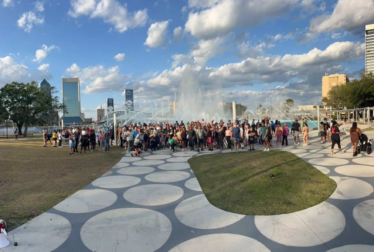 The 904 Walk Club community gathered together at Friendship Fountain